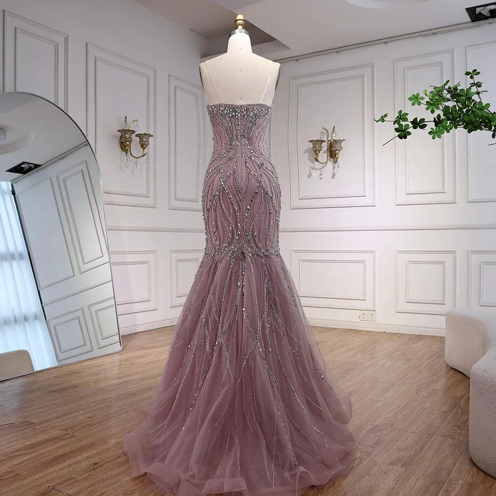 فستان انيق بتطريز يدوي